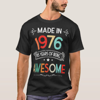 Camiseta Feita Em 1976 Feliz Aniversário Para Mim 45 Anos D