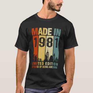 Camiseta Feita Em 1981 42 Anos De Esforço