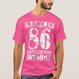 Camiseta Feita Em 1986 Feliz Aniversário Para Mim 34 Anos D