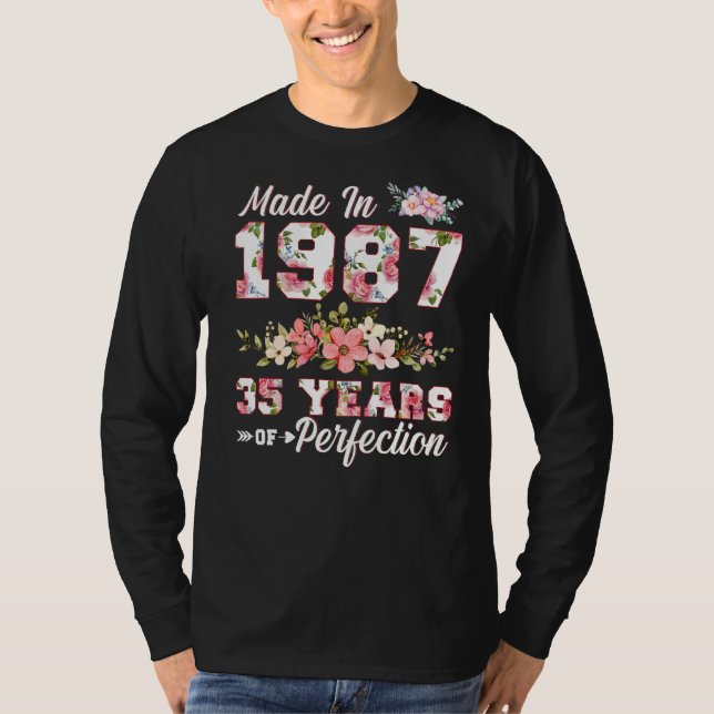 Camiseta Feita Em 1987, 35 Anos De Perfecção 35º Dia (Frente)