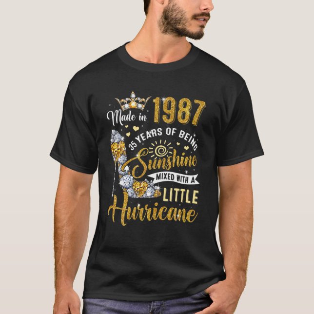Camiseta Feita Em 1987 Com 35 Anos De Idade Oferece Às Mulh (Frente)