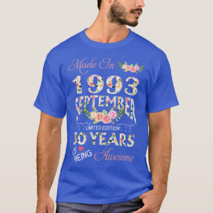 Camiseta Feita Em Dezembro De 1993 Com 30 Anos De Idade Flo