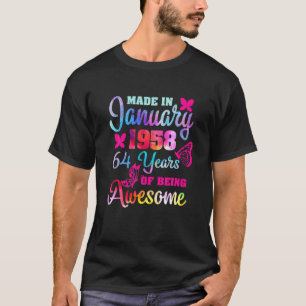 Camiseta Feita Em Janeiro De 1958, 64 Anos Sendo Incrível 6