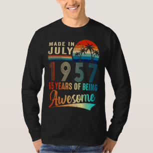 Camiseta Feita Em Julho De 1957, 65 Anos De Vintag Incrível