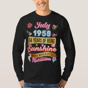 Camiseta Feita Em Julho De 1958 Menina De 64 Anos De Idade