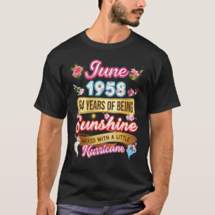 Camiseta Feita Em Junho De 1958, Rapariga De 64 Anos, 64 An