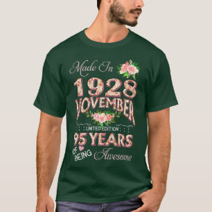 Camiseta Feita Em Novembro De 1928 Com 95 Anos De Idade Flo