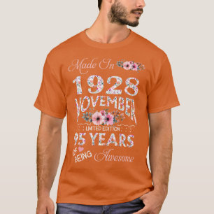 Camiseta Feita Em Novembro De 1928 Com 95 Anos De Idade Flo