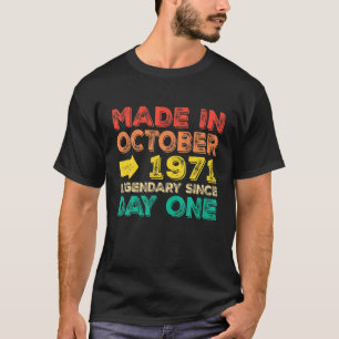 Camiseta Feita Em Outubro De 1971 Com 50 Anos De Idade 50º
