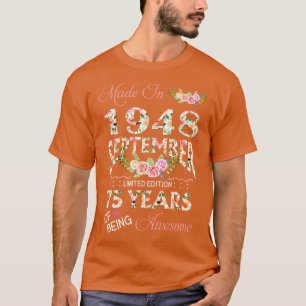 Camiseta Feita Em Setembro De 1948 Com 75 Anos De Bein