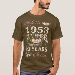 Camiseta Feita Em Setembro De 1953 Com 70 Anos De Bein