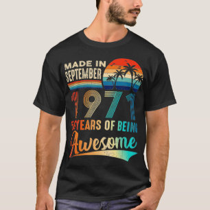 Camiseta Feita Em Setembro De 1971 50 Anos De Estar Incríve