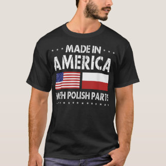 Camiseta Feita Na América Com Peças Poloneses Para Homens M