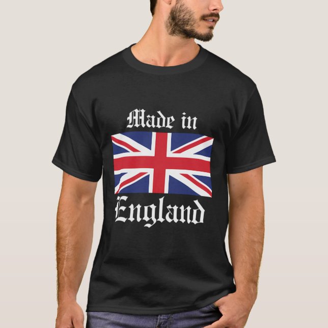 Camiseta Feita Na Inglaterra, Jack Hoodie Humor Inglês (Frente)