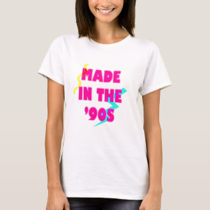 Camiseta Feita nos anos 90, retrô, aniversário personalizad