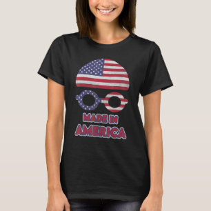 Camiseta Feita Nos Estados Unidos Com Boné De Nadação E Gog