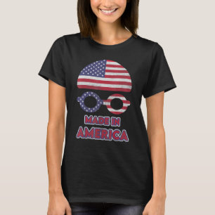 Camiseta Feita Nos Estados Unidos Com Boné De Nadação E Gog