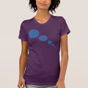 Camiseta Feita nos EUA com pontos de padrão azul roxo e ton