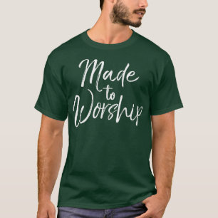 Camiseta Feita para o cultoVintage Louvando Deus Cristão