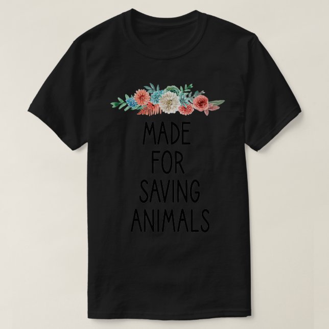 Camiseta Feita para salvar animais Vet Veterinarian (Frente do Design)