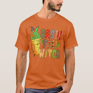 Camiseta Feiticeira Básica Bebe Maçã Pumpkin Spice Hallowee