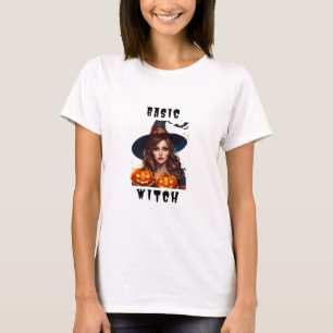 Camiseta Feiticeira Básica Halloween Spooky Engraçado