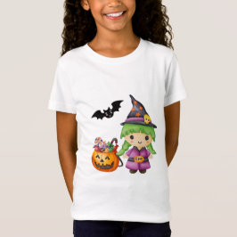 Camiseta Feiticeira Bonita do Halloween e Docinho do Hallow