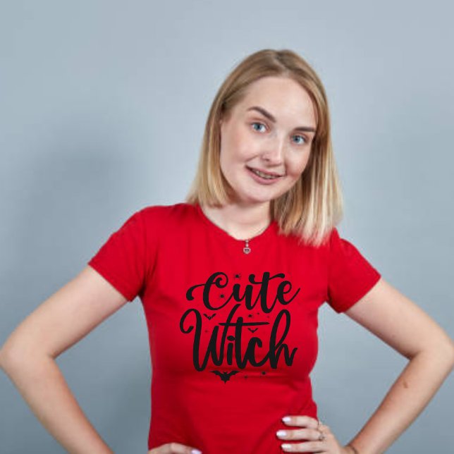 Camiseta Feiticeira Corajosa Mães Vermelhas no Halloween (Criador carregado)