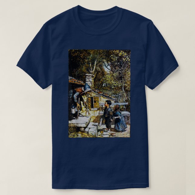 Camiseta Feiticeira Corrada Retro Fada Tale Hansel e Gretel (Frente do Design)