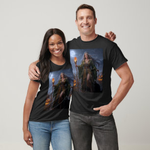 Camiseta Feiticeira da Terra do Campo de Abóbora Iluminado