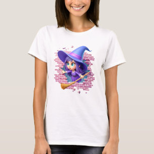 Camiseta Feiticeira de Halloween 3d, Bonita, A Atravessar U