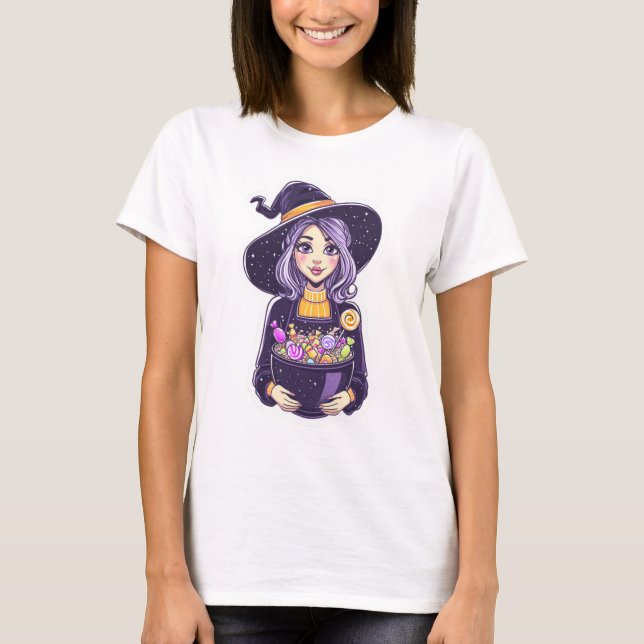 Camiseta Feiticeira Doce com Bolinha Mágica (Frente)