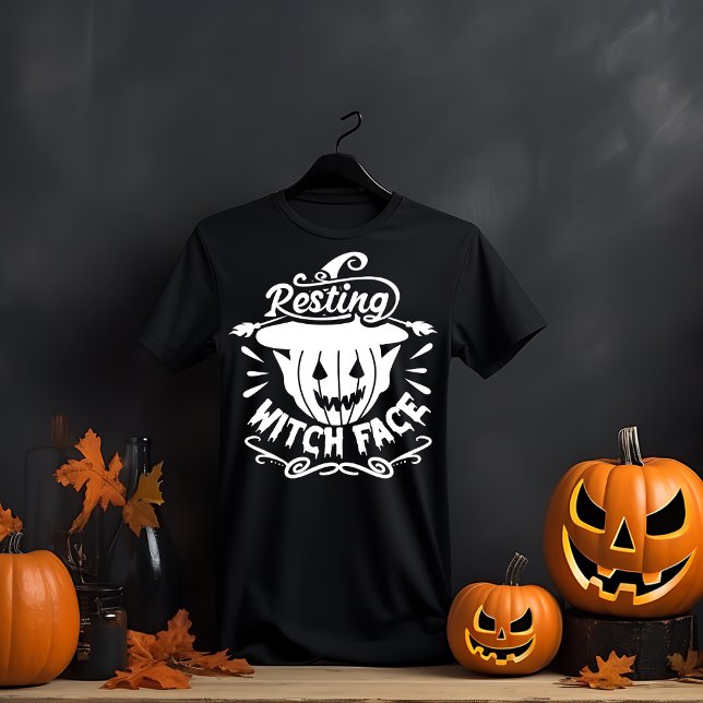 Camiseta Feiticeira em repouso no Halloween (Criador carregado)