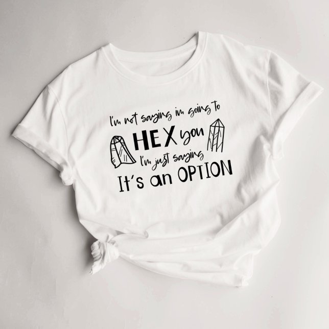 Camiseta Feiticeira Engraçada Espelha Hex (Criador carregado)