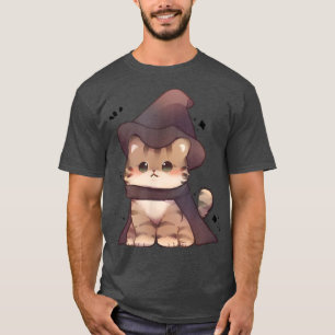 Camiseta Feiticeira Gata Kawaii Neko para o adolescente do