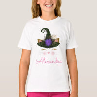 Feiticeira Gatinho do Monograma Cuta das Halloween