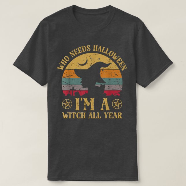 Camiseta Feiticeira Mágica Testemunha Spooky (Frente do Design)