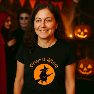 Camiseta Feiticeira Original - Bloco de Madeira Cortado Hal