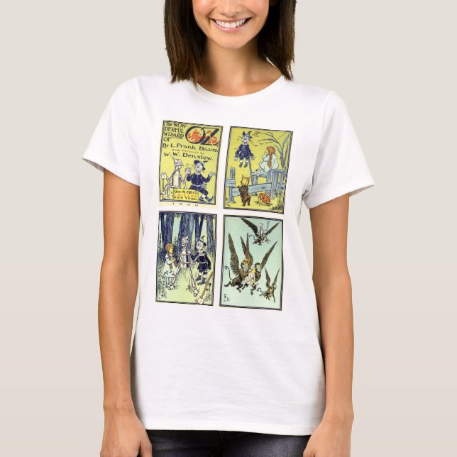 Camiseta Feiticeiro de Oz, 4 Cenas de Contos de Fada (Frente)