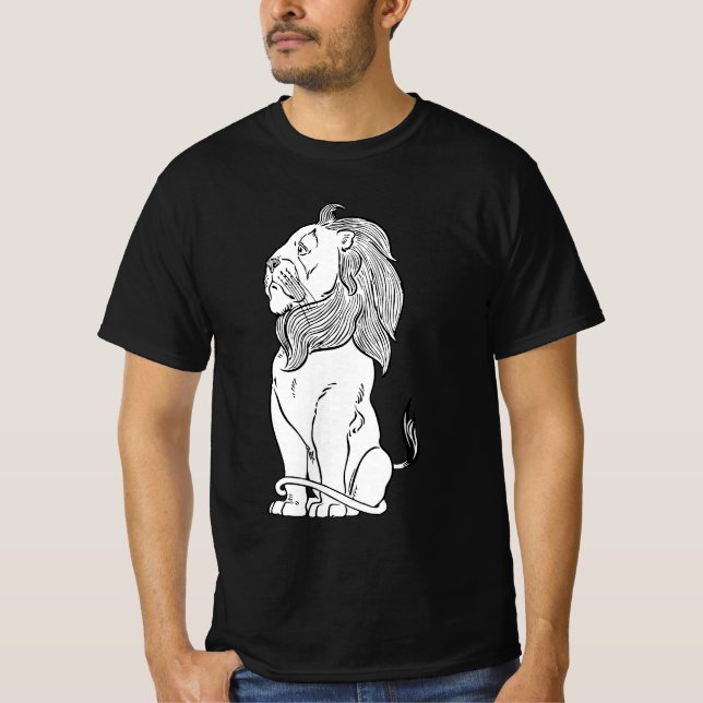 Camiseta Feiticeiro de Oz, Leão Covarde Brave (Frente)