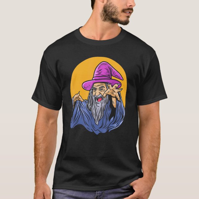 Camiseta Feiticeiro Fantasy Maggie Spell Caster Sorcerer Su (Frente)
