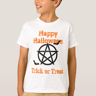 Camiseta feiticeiros mágicos com truque de pentagrama ou tr