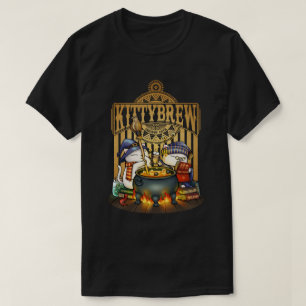 Camiseta Feitiço de Gatinho de bruxas do Halloween