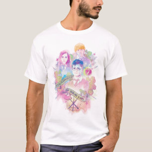 Camiseta Feitiço de Harry Potter Harry, Hermione e Ron na