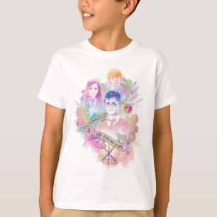 Camiseta Feitiço de Harry Potter   Harry, Hermione e Ron na