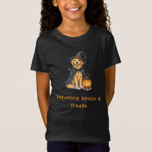 Camiseta Feitiços de Bruxo do Cão Dourado Fofinho de Hallow