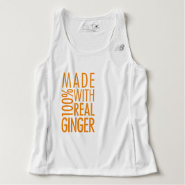Camiseta Feito com 100% do topo do cilindro de Ginger real