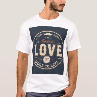Camiseta Feito com Amor, Construído para Durar ,Camiseta Vi
