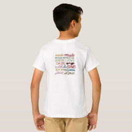 Camiseta FEITO COM AMOR - Design de felicidade