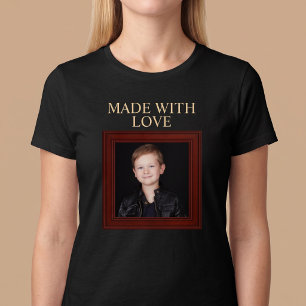 Camiseta FEITO COM AMOR Foto Infantil Personalizada